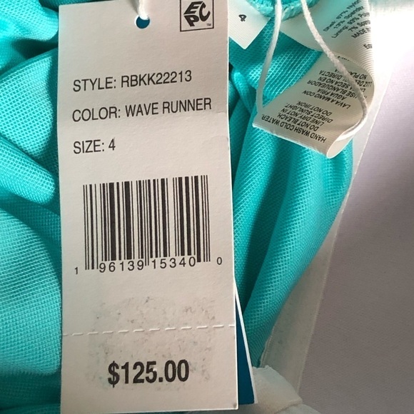 Bleu Rod Beattie Wave Runner Ruffle One Piece Swimsuit Turquoise - Picture 6 of 15